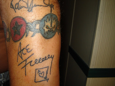 KISS COSTUMES & BOOTS: ACE FREHLEY SIGNED MY TATTOO