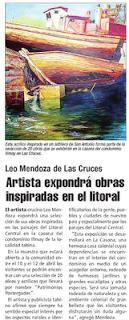 Leo Mendoza: Exposición de Pintura en Ilimay de Las Cruces