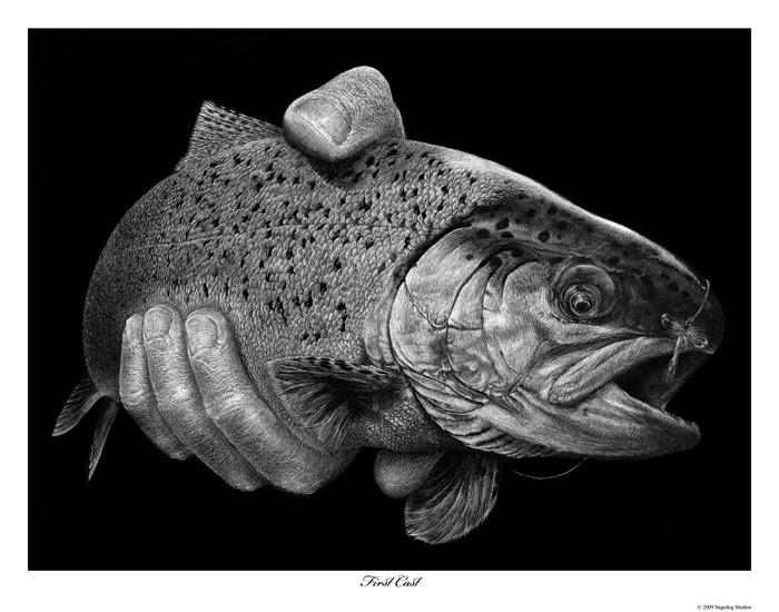 Sage Dog Studio Scratchboard Art