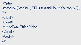 php cookies
