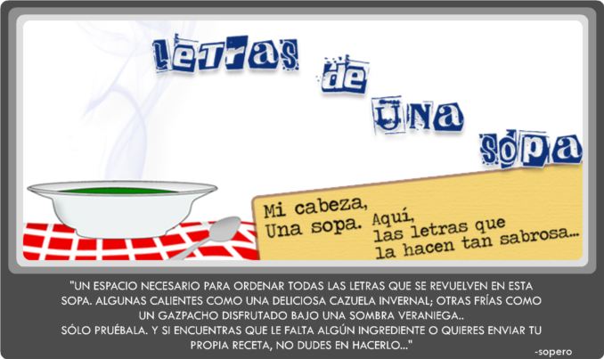 LETRAS DE UNA SOPA
