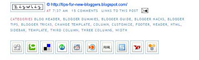 Social Bookmarking Links in Blogger