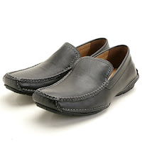 black leather driving shoes