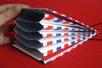 Airmail envelopes accordion file folder