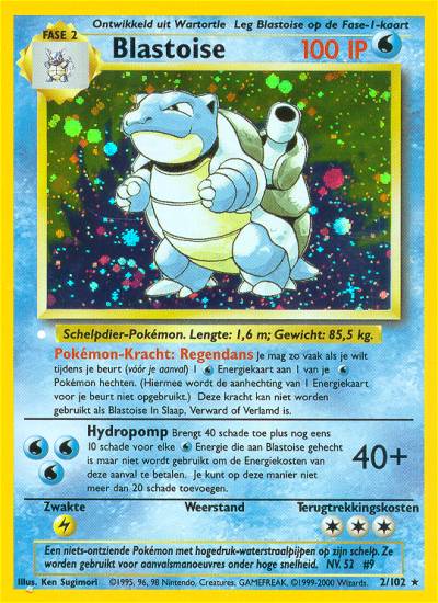 Carta pokemon blastoise