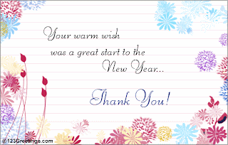 New Year Thank You Cards