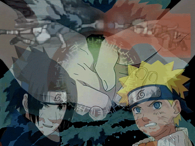 naruto vs sasuke gif. dos fotos de Naruto