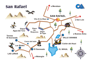 Mapa Centros Turisticos San Rafael