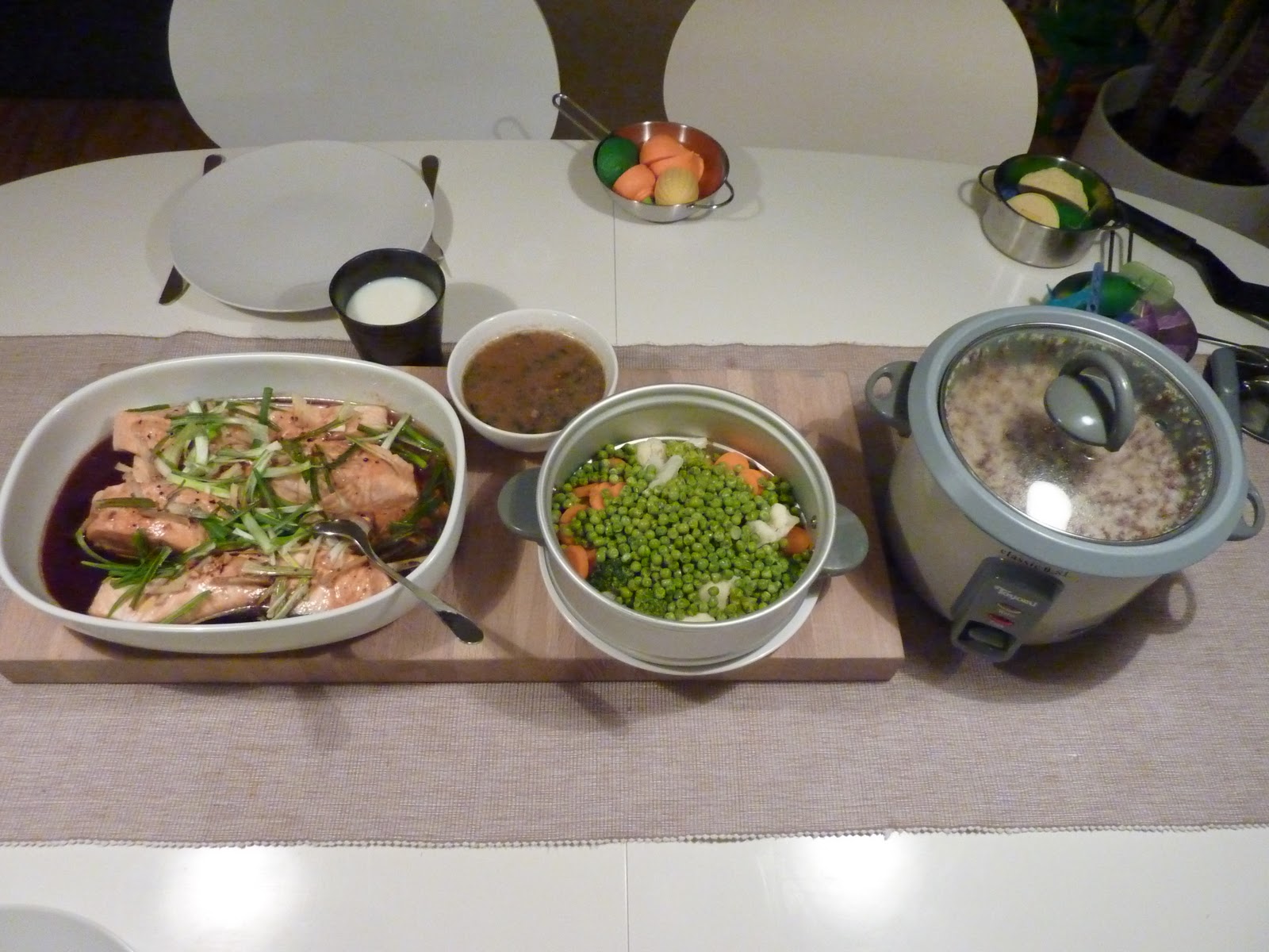 Family FECS Steam some vegetables the cheapo Chinese way