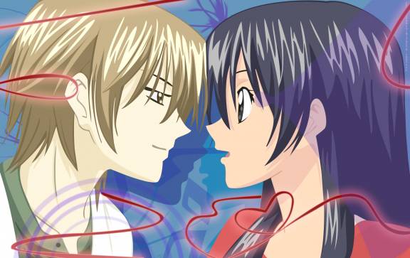anime kissing scene. special a anime wallpaper