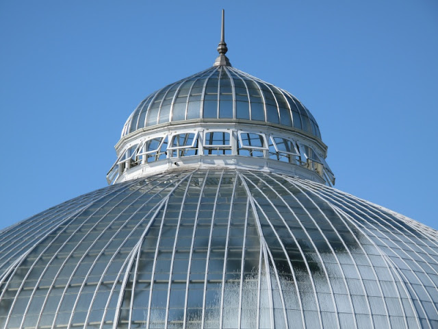 top of the conservatory dome at the Buffalo and Erie County Botanical Gardens