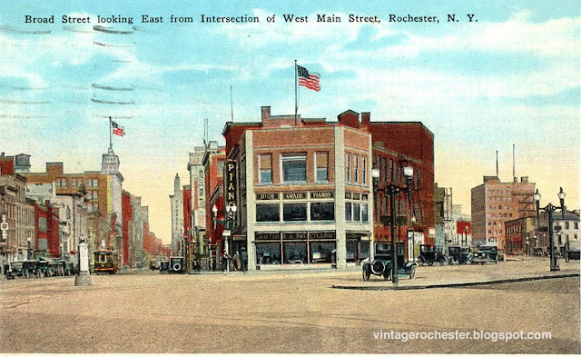 West Main Street and Broad Street, Rochester NY 1925