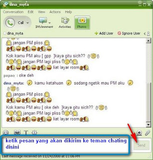 ketik pesan di yahoo messenger