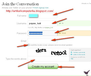 form daftar twitter