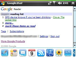 Google2GO! screenshot