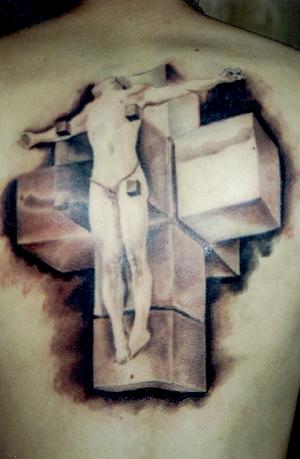 Cross Tattoo Shoulder Blade. cross tattoos for men on back.