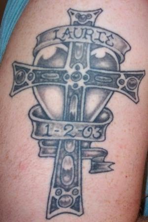 Many Christian tattoos feature a variety of crosses.
