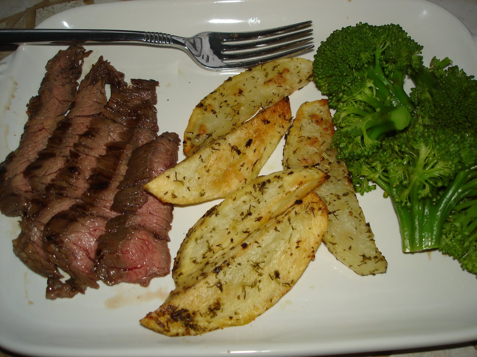The Tiny Skillet Grilled Flap Steak with Herbed Oven Fries