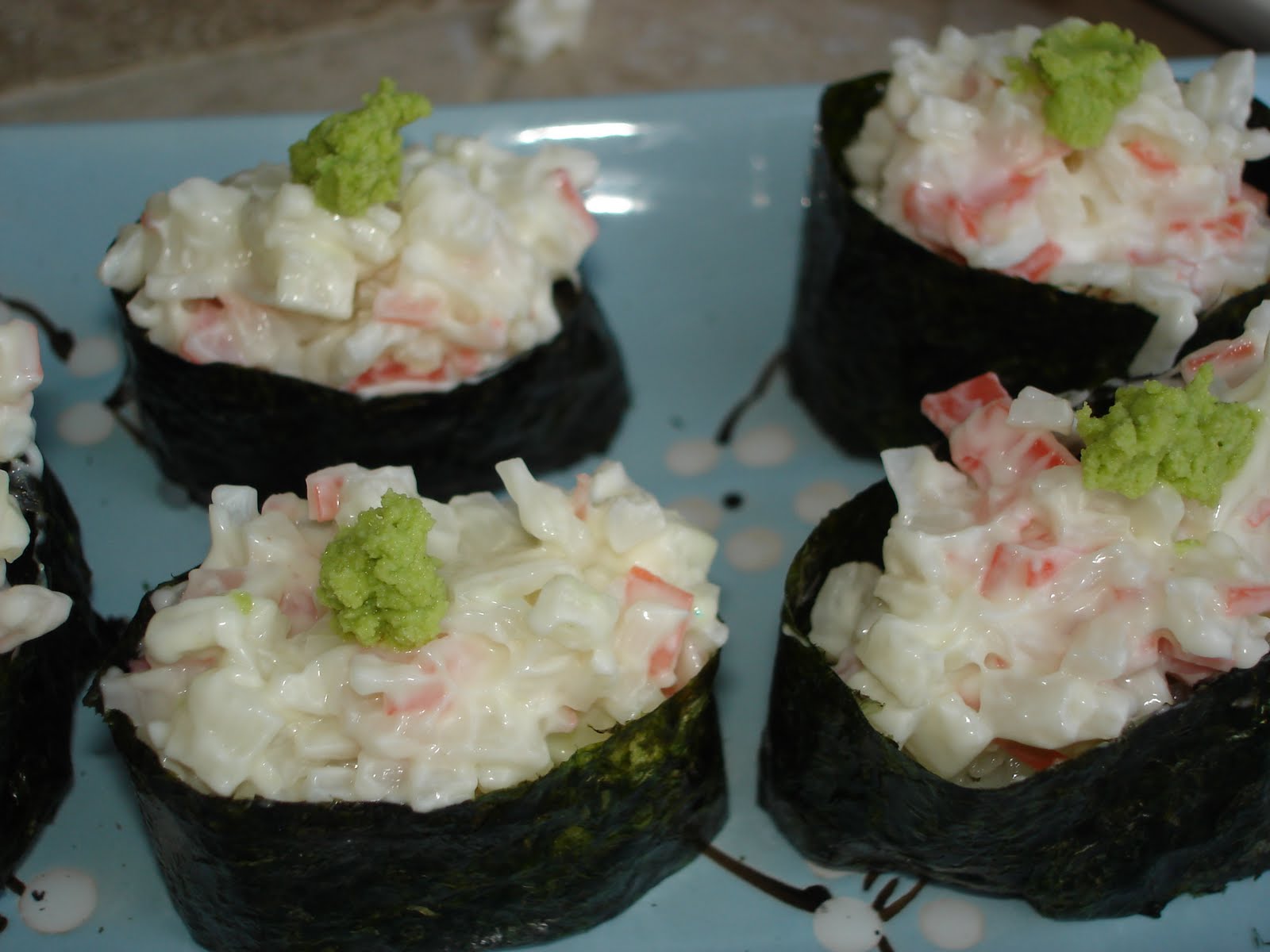 The Tiny Skillet: Crab Salad Nigiri Sushi