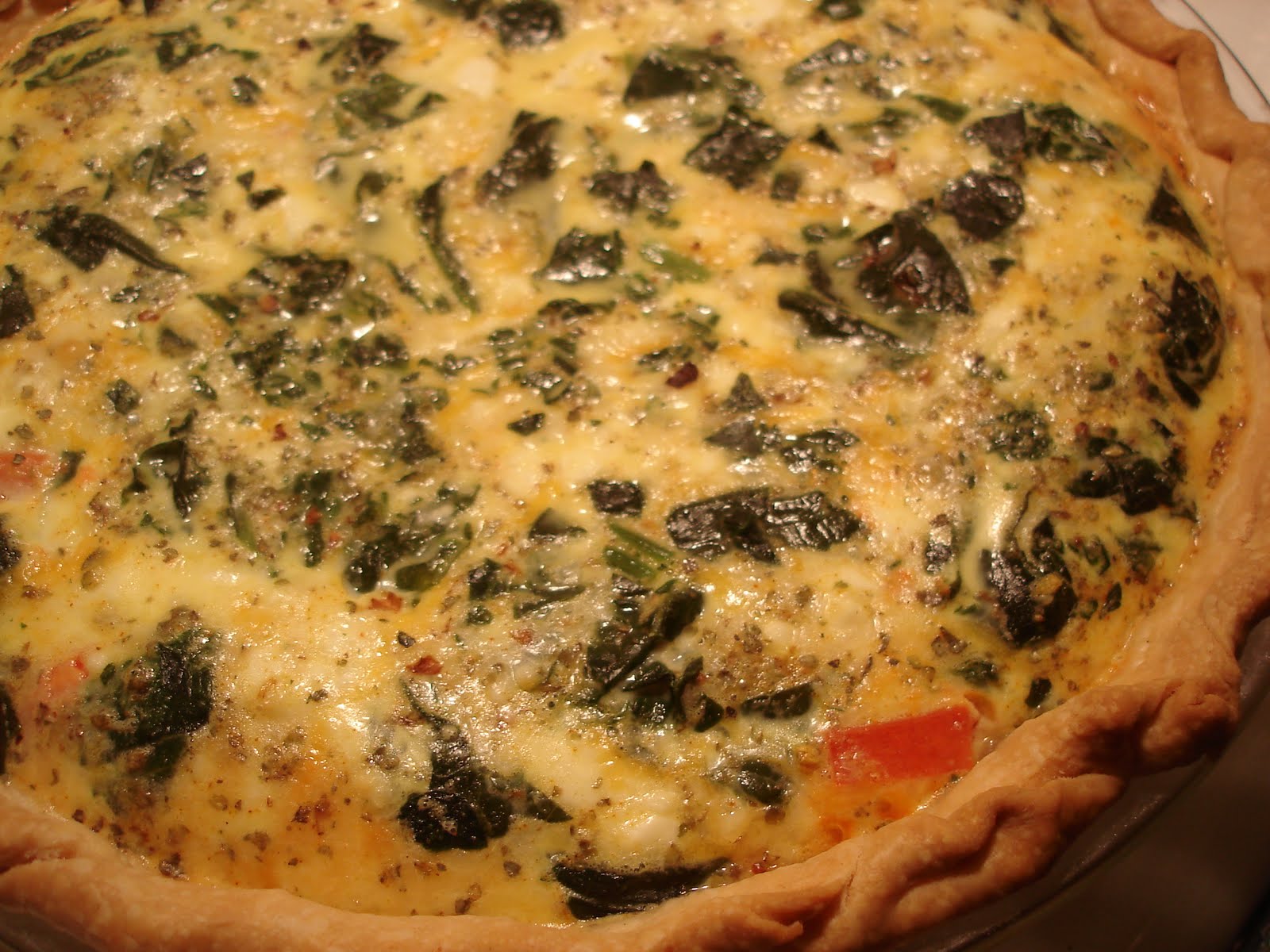 The Tiny Skillet: Spinach, Feta and Tomato Quiche