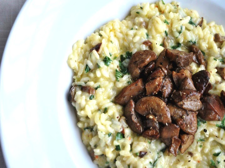 Jamie Oliver. Risotto ai funghi e prezzemolo (risotto z grzybami i natka).