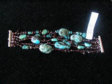 Pulsera granates y turquesas