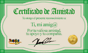 Certificado de Amistad