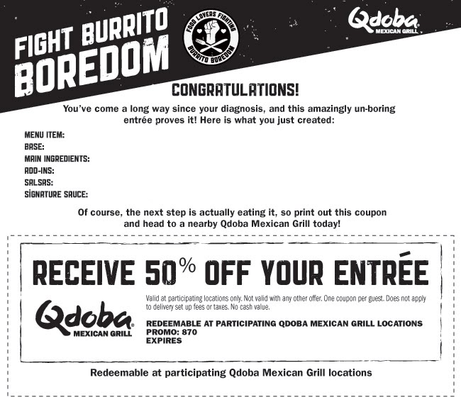 The Coupon Don QdobaFight Burrito Boredom=Awesome coupons