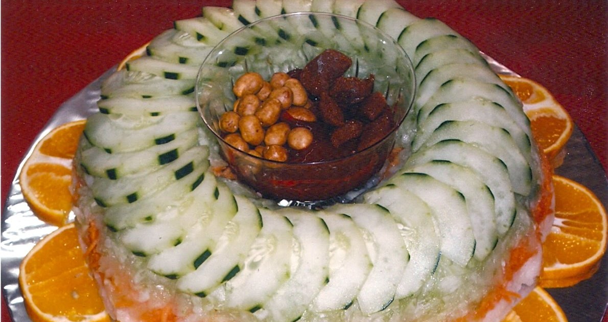 Rosca de pepino, zanahoria y jicama Pasteles D'Elisa