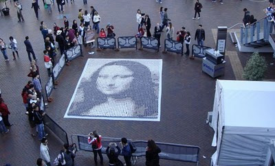 coffee painting of monalisa