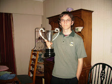 Joseph got a big chess trophy