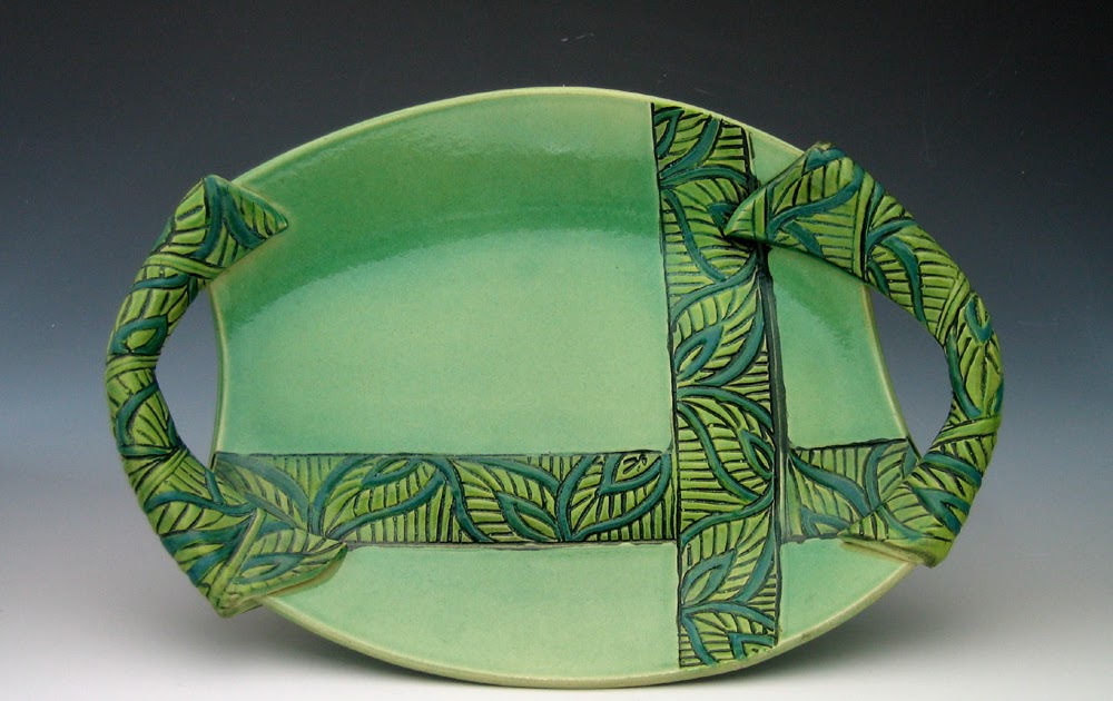 Creative with clay Pottery by Charan Sachar Go Green Platter!