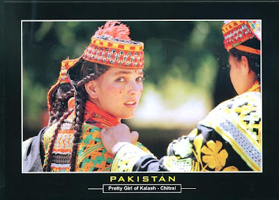 Pretty Girls on On Post Cards  Lf503 Pretty Girl Of Kalash Chitral Pakistan