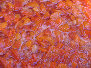 Confiture melon/nectarine en train de cuire