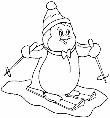Imágenes de pinguinos tiernos para colorear - Imagui
