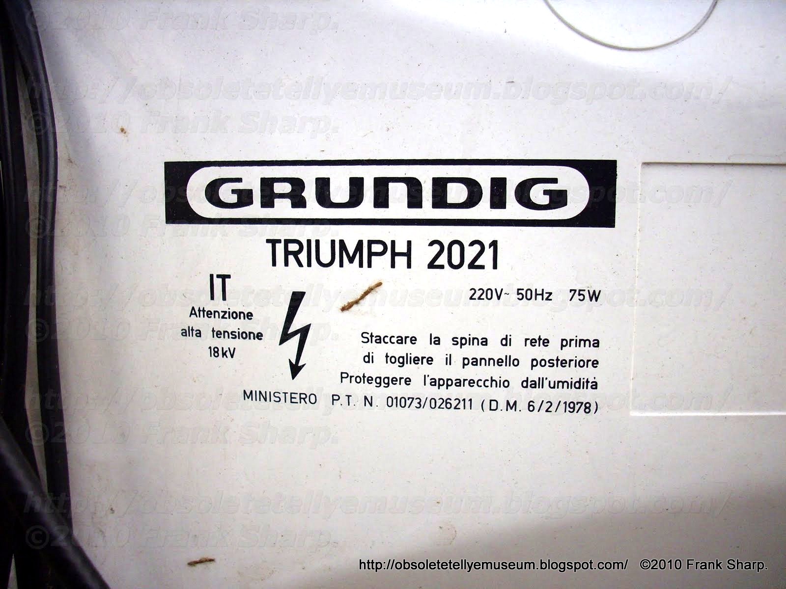 Obsolete Technology Tellye Grundig Triumph 2021 Year 1980