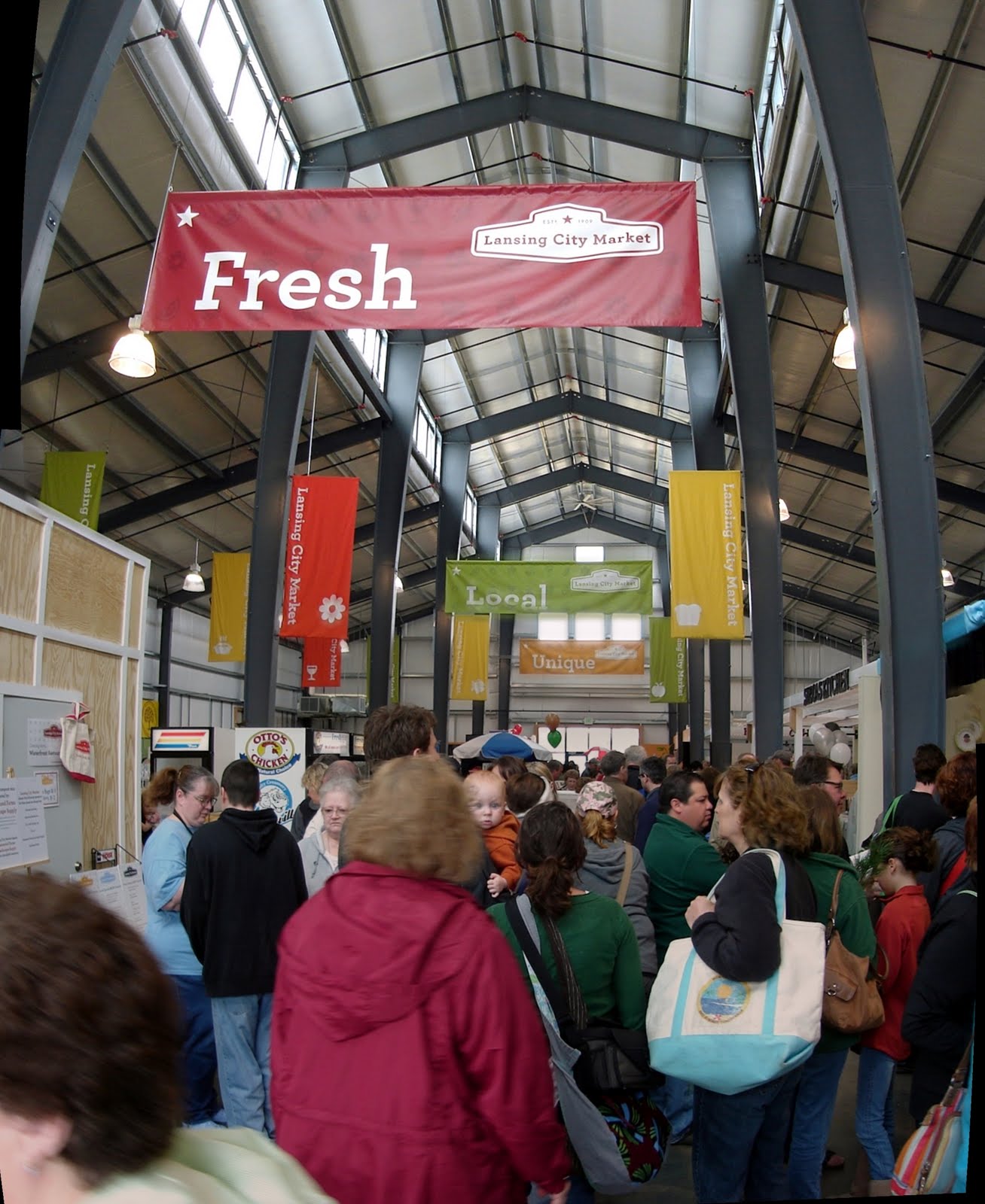 ethnographic "farmers' market" at newly rebuilt Lansing City