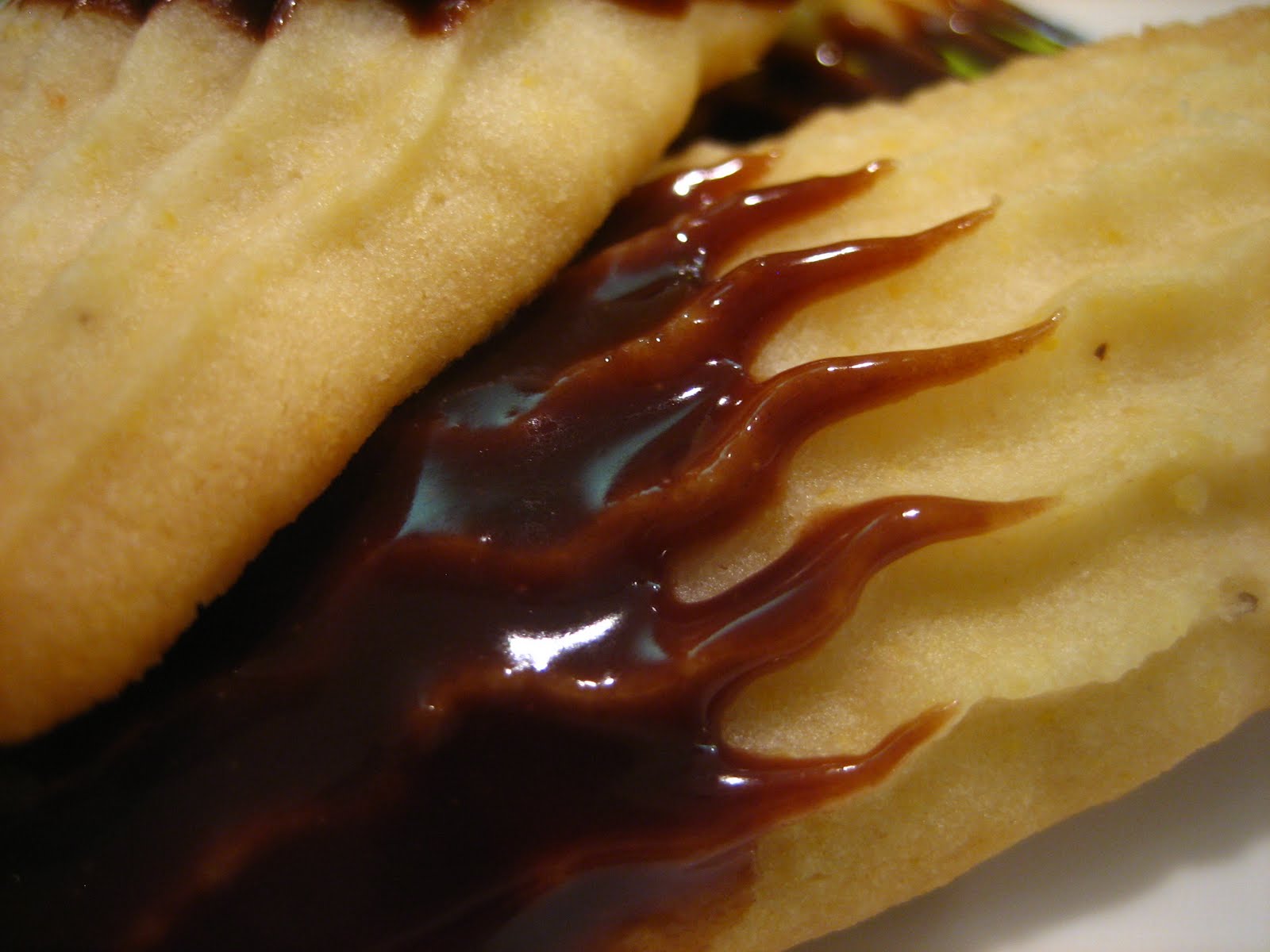 Small Feet, Big Feet Chocolate Dipped Viennese Butter Cookies