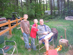 Boys by the campfire