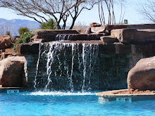 Waterfall in our Pool