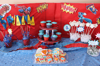 dandy delights - custom cookie creations: A Superhero Party for my