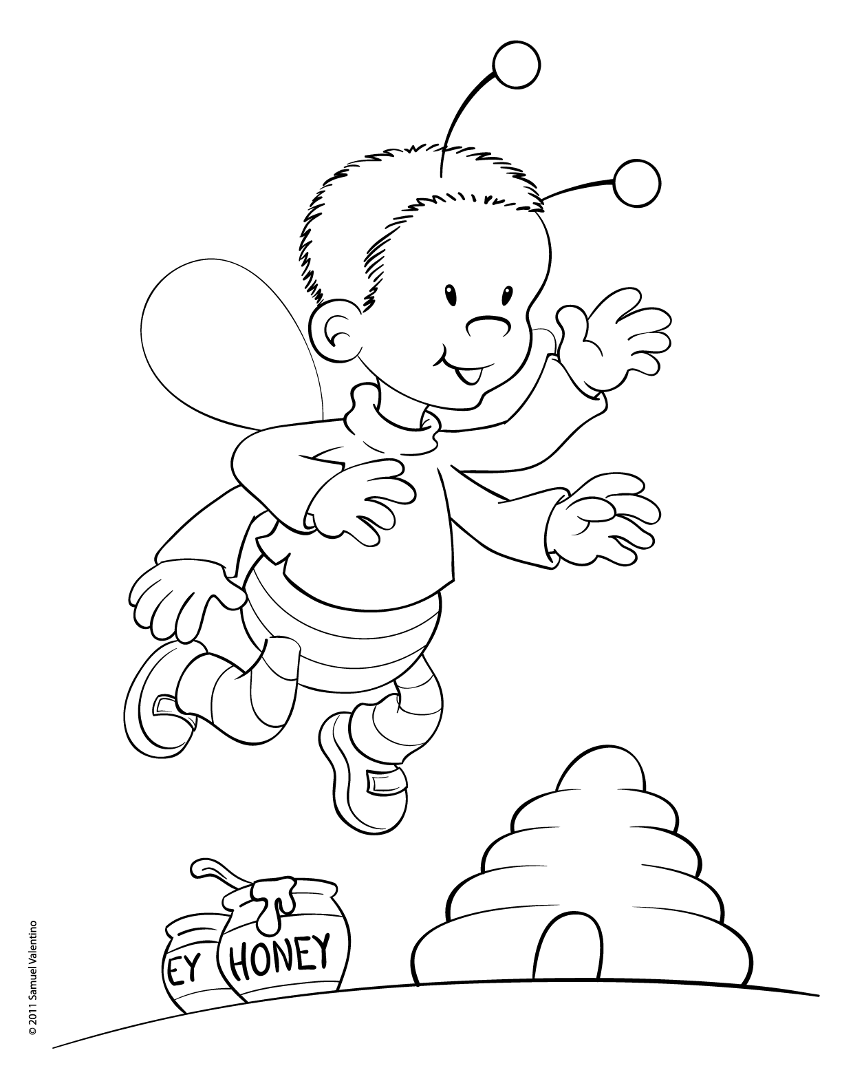 Bee Coloring Page Bee Coloring Page