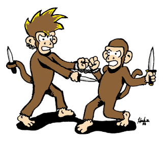monkey fight