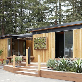 modern prefab cottage exterior