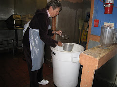 Filling up Milk Pitchers at the Soup Kitchen