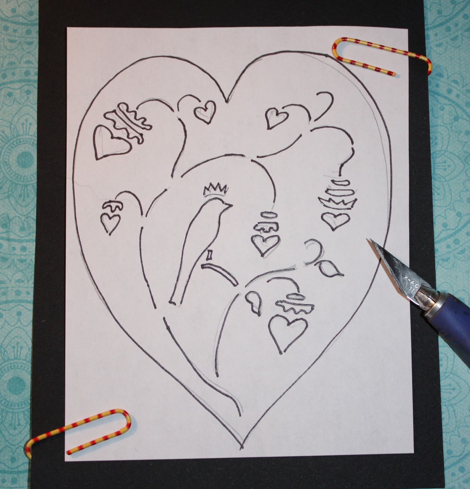 paper cut valentines
