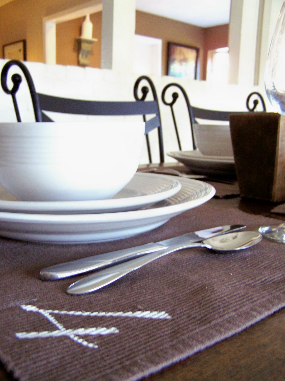 House of Ficek Pottery Barn Style Typography Placemats