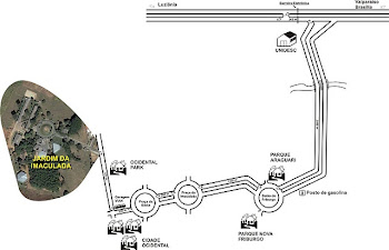 Veja o mapa, e chegue tranquilo no Canta Jardim