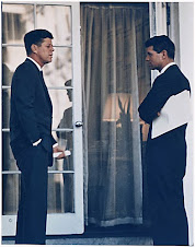 JFK & RFK outside Oval Office March 1963