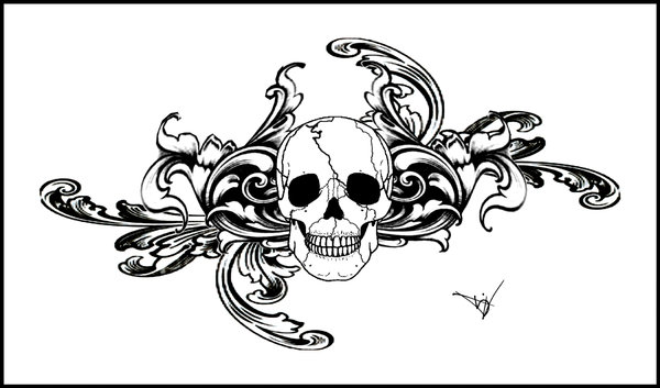 Labels: Gothic skull tattoo designs